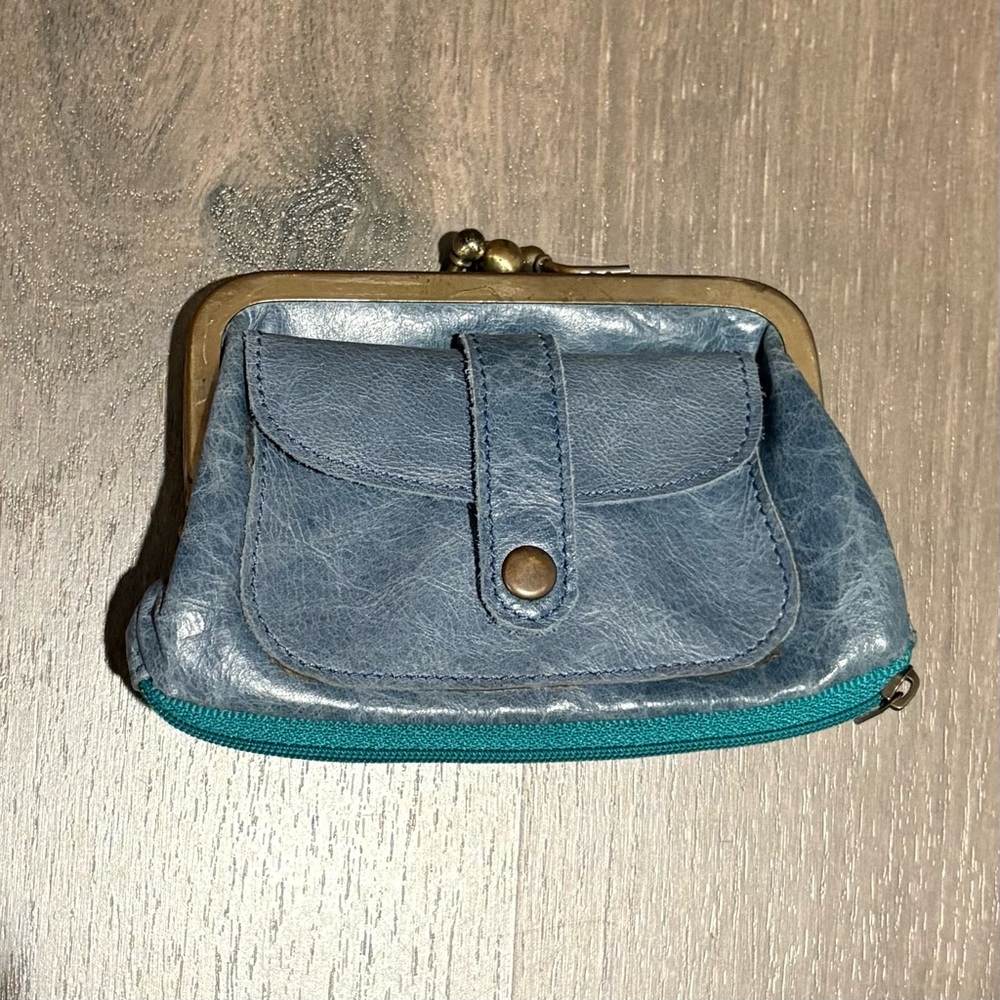 Blue Leather Purse